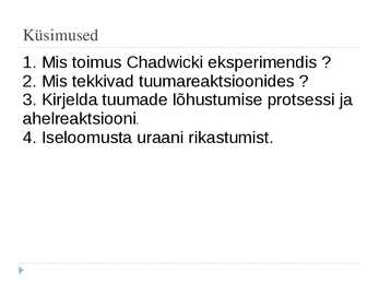 Tuumareaktsioonid #8