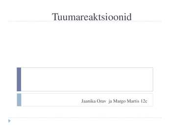 Tuumareaktsioonid