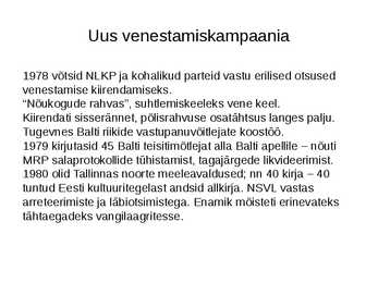 Balti riigid Nõukogude okupatsiooni all #6
