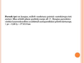 Taevakehade kauguse määramine #3