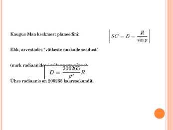 Taevakehade kauguse määramine #5