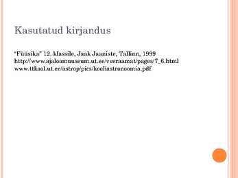 Taevakehade kauguse määramine #6