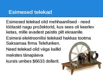 Televisiooni Ajalugu - Esitlus #2