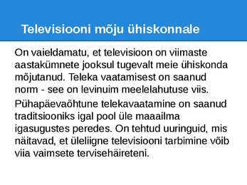 Televisiooni Ajalugu - Esitlus #15