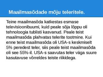 Televisiooni Ajalugu - Esitlus #7