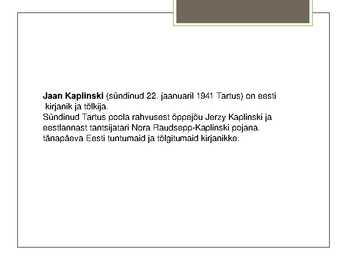 Jaan Kaplinski #3