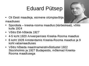 Eesti olümpiavõitjad #3