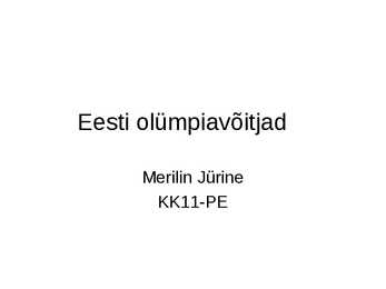 Eesti olümpiavõitjad