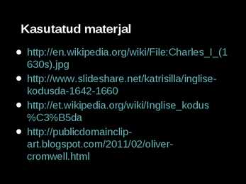 Kodusõja puhkemine ja Cromwelli diktatuur #8