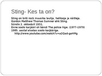 Sting #2