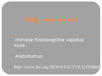 Inimkond-kes vajab enam toitu #3