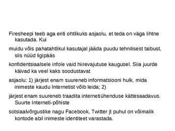 Firesheep-iga kaasnevad turvariskid #7