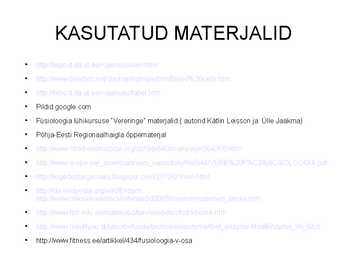 Vere komponendid ja nende funktsioonid #25
