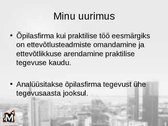 Praktiline töö-Õpilasfirma Momentus #7