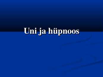 Hüpnoos ja Uni