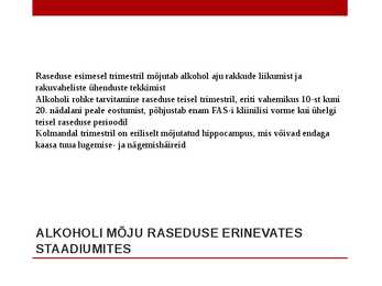 ALKOHOL JA RASEDUS #5