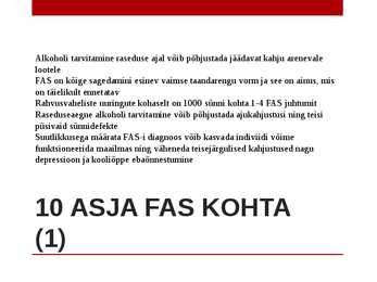 ALKOHOL JA RASEDUS #7