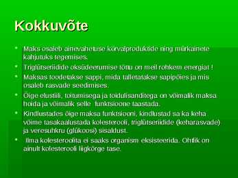 Maksa funktsioonid lipiidide ainevahetuses #10