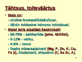 TOIDUAINETE TAIMNE TOORE - MAIS #15
