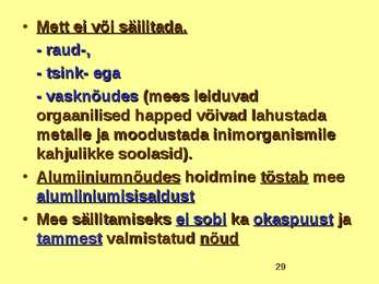 TOIDUAINETE TAIMNE TOORE - MESI #29
