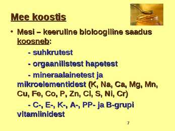 TOIDUAINETE TAIMNE TOORE - MESI #7