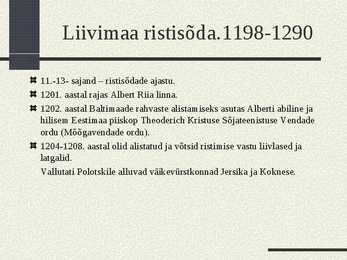 Eestlaste muistne vabadusvõitlus #2