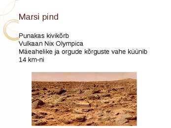 Marss ja selle uurimismissioonid #5