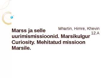 Marss ja selle uurimismissioonid