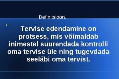 TERVIST EDENDAV TÖÖKOHT-TET #2