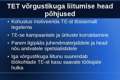 TERVIST EDENDAV TÖÖKOHT-TET #6
