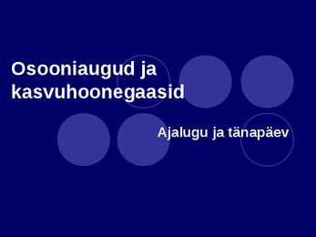 Osooniaugud ja kasvuhoonegaasid