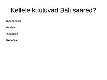 Bali saared #2