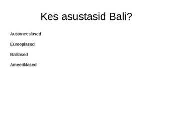 Bali saared #14
