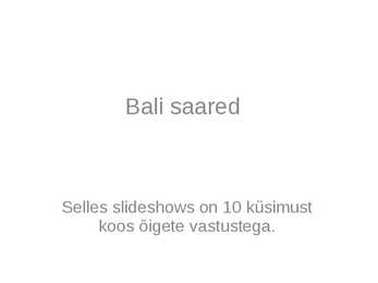 Bali saared