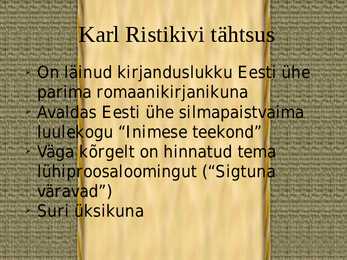 Karl Ristikivi #17