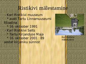 Karl Ristikivi #18