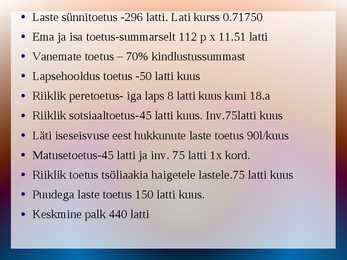 Läti Sotsiaalpoliitika tutvustus #5