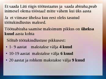 Läti Sotsiaalpoliitika tutvustus #9