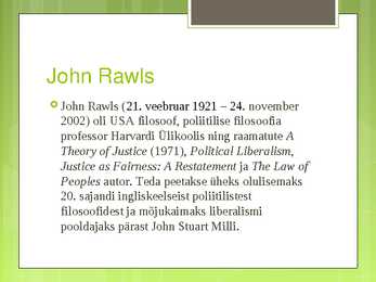 Õiglus kui ausameelsus #2
