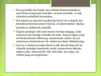 Õiglus kui ausameelsus #5