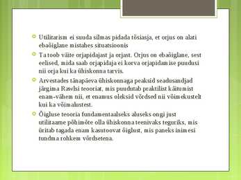 Õiglus kui ausameelsus #9