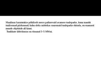 Tuuleenergia rakendamine energiaallikana #9