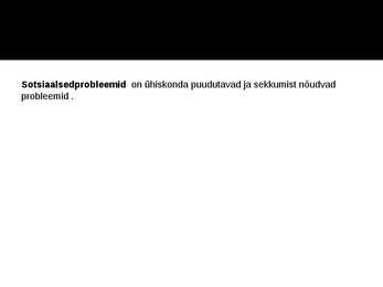 Sotsiaalsed probleemid suurlinnades #2