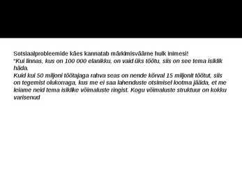 Sotsiaalsed probleemid suurlinnades #9