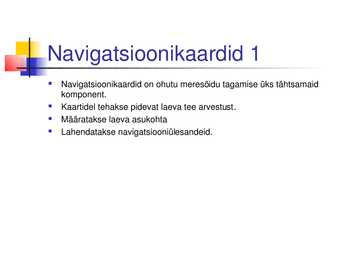 Merekaartide liigitus ja sisu #3