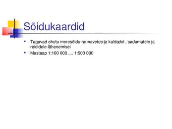 Merekaartide liigitus ja sisu #6