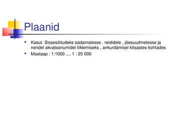 Merekaartide liigitus ja sisu #8