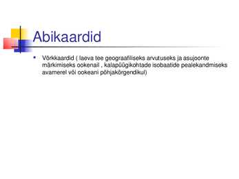 Merekaartide liigitus ja sisu #10