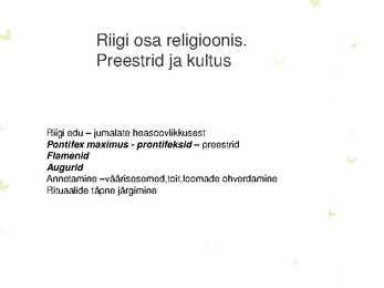 Usk Rooma riigis #4