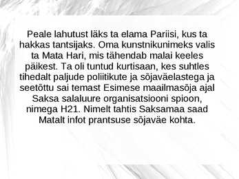 Mata Hari elust esitlus #3